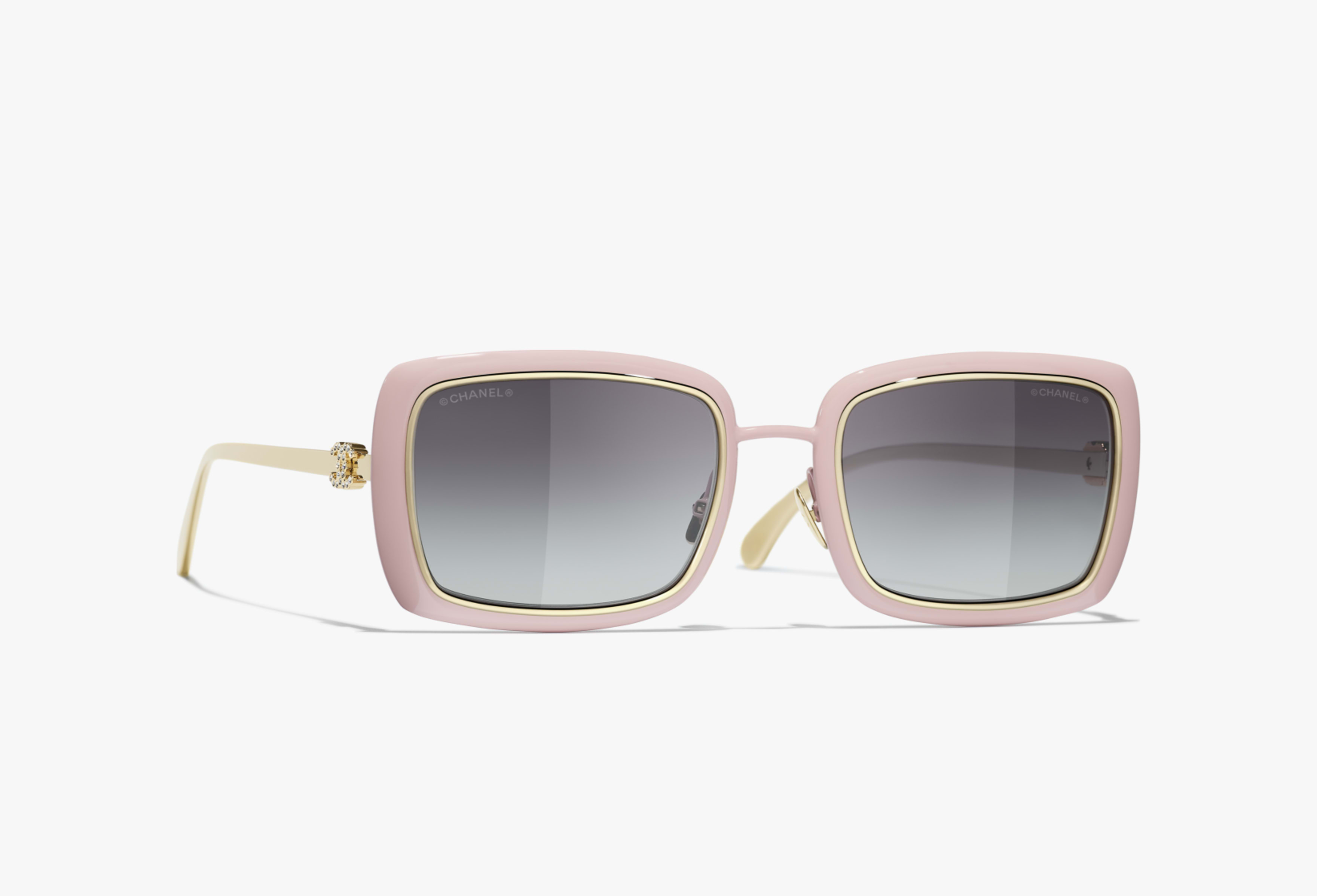 Rectangle Sunglasses - Pale Pink - Metal - Default view